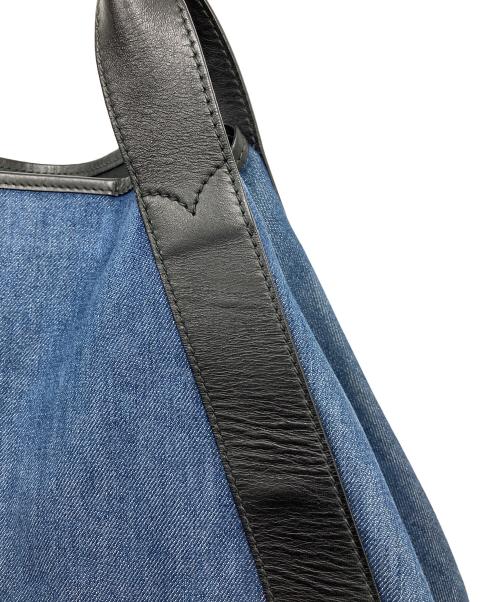 BALENCIAGA（バレンシアガ）BALENCIAGA (バレンシアガ) ネイビーカバス M トートバッグ インディゴ×ブラックの古着・服飾アイテム