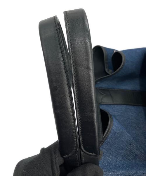 BALENCIAGA（バレンシアガ）BALENCIAGA (バレンシアガ) ネイビーカバス M トートバッグ インディゴ×ブラックの古着・服飾アイテム