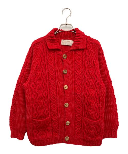 INVERALLAN（インバーアラン）INVERALLAN (インバーアラン) アランニットカーディガン レッド サイズ:不明の古着・服飾アイテム