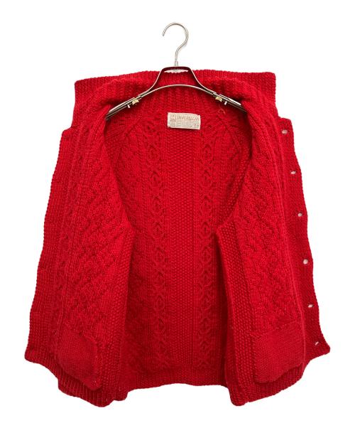 INVERALLAN（インバーアラン）INVERALLAN (インバーアラン) アランニットカーディガン レッド サイズ:不明の古着・服飾アイテム