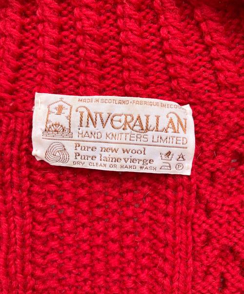 INVERALLAN（インバーアラン）INVERALLAN (インバーアラン) アランニットカーディガン レッド サイズ:不明の古着・服飾アイテム