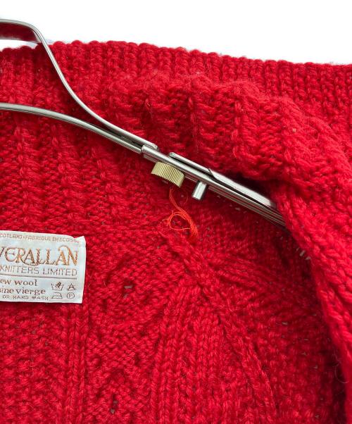 INVERALLAN（インバーアラン）INVERALLAN (インバーアラン) アランニットカーディガン レッド サイズ:不明の古着・服飾アイテム