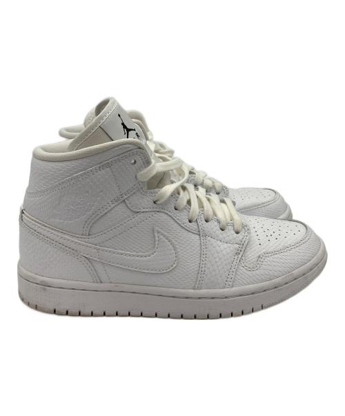 NIKE（ナイキ）NIKE (ナイキ) エア ジョーダン1 ミッド ホワイト サイズ:US 6.5の古着・服飾アイテム