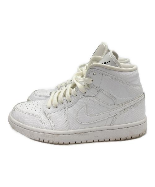 NIKE（ナイキ）NIKE (ナイキ) エア ジョーダン1 ミッド ホワイト サイズ:US 6.5の古着・服飾アイテム