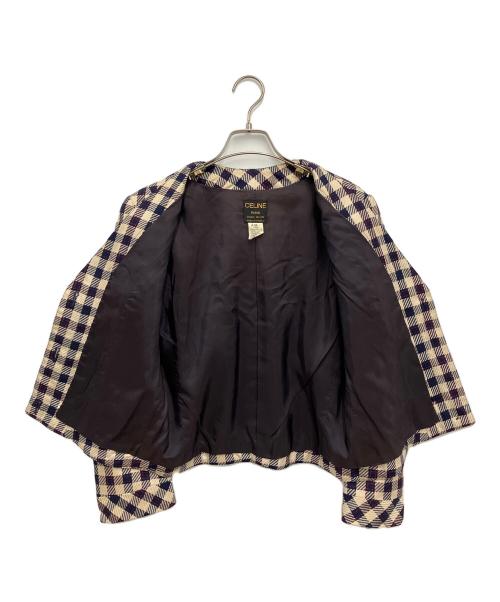 CELINE（セリーヌ）CELINE (セリーヌ) ジャケット ネイビー×ホワイト サイズ:SIZE38の古着・服飾アイテム