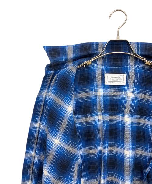 RAFU（ラフ）RAFU (ラフ) 長袖シャツ ブルー×ブラック サイズ:Lの古着・服飾アイテム