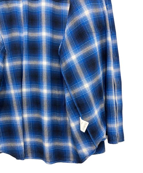 RAFU（ラフ）RAFU (ラフ) 長袖シャツ ブルー×ブラック サイズ:Lの古着・服飾アイテム