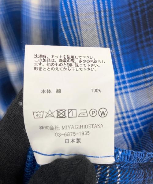 RAFU（ラフ）RAFU (ラフ) 長袖シャツ ブルー×ブラック サイズ:Lの古着・服飾アイテム