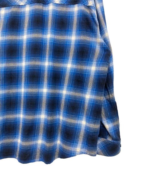 RAFU（ラフ）RAFU (ラフ) 長袖シャツ ブルー×ブラック サイズ:Lの古着・服飾アイテム