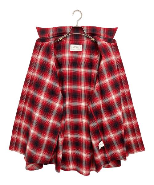 RAFU（ラフ）RAFU (ラフ) 長袖シャツ レッド×ブラック サイズ:Lの古着・服飾アイテム