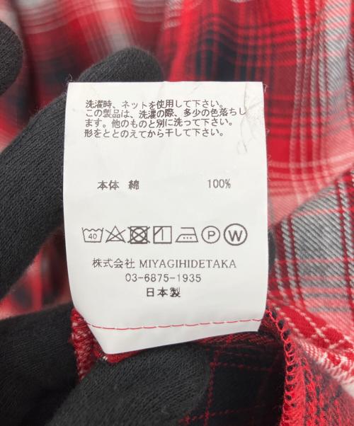 RAFU（ラフ）RAFU (ラフ) 長袖シャツ レッド×ブラック サイズ:Lの古着・服飾アイテム