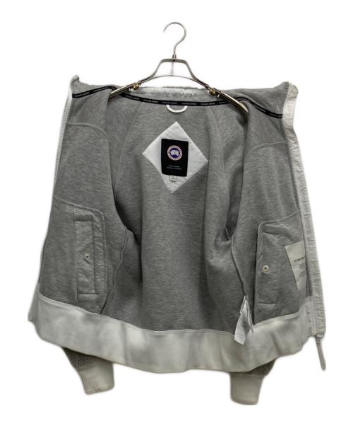 CANADA GOOSE（カナダグース）CANADA GOOSE (カナダグース) Simcoe Fleece Hoody ライトグレー×ホワイト サイズ:Sの古着・服飾アイテム