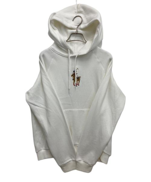 POLO RALPH LAUREN（ポロ・ラルフローレン）POLO RALPH LAUREN (ポロ・ラルフローレン) プルオーバーパーカー ホワイト サイズ:Mの古着・服飾アイテム