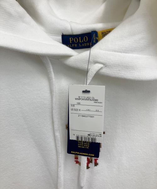 POLO RALPH LAUREN（ポロ・ラルフローレン）POLO RALPH LAUREN (ポロ・ラルフローレン) プルオーバーパーカー ホワイト サイズ:Mの古着・服飾アイテム