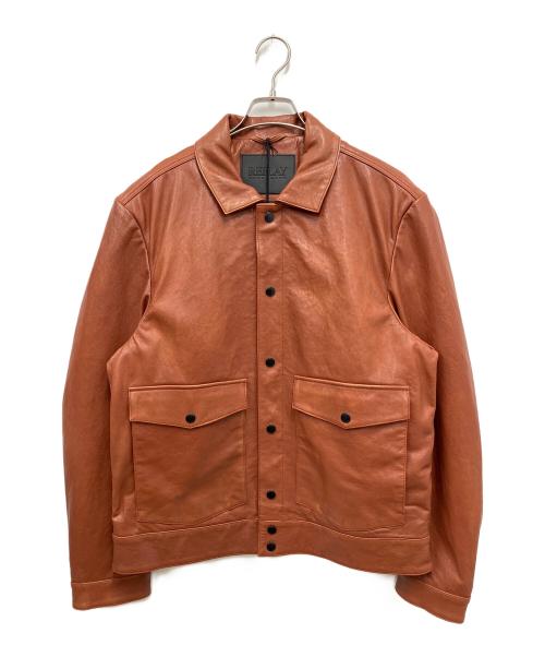 REPLAY（リプレイ）REPLAY (リプレイ) レザージャケット ブラウン サイズ:Lの古着・服飾アイテム