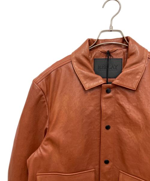 REPLAY（リプレイ）REPLAY (リプレイ) レザージャケット ブラウン サイズ:Lの古着・服飾アイテム