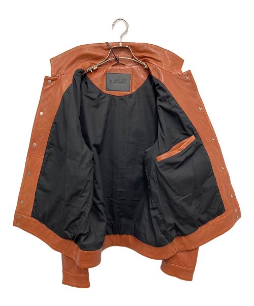 REPLAY（リプレイ）REPLAY (リプレイ) レザージャケット ブラウン サイズ:Lの古着・服飾アイテム