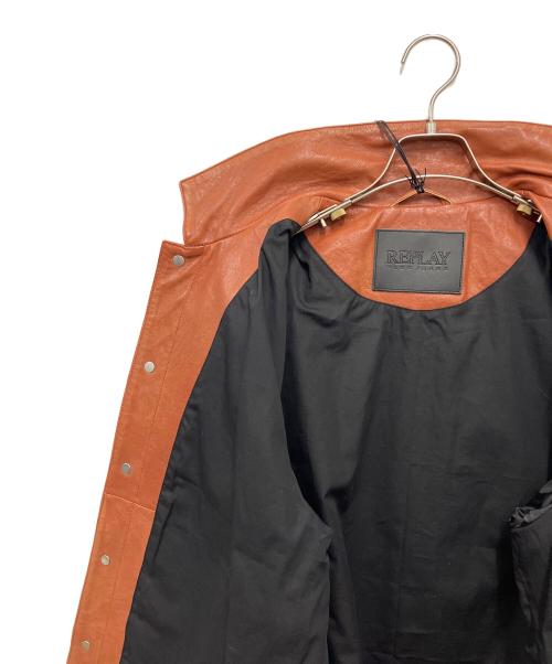 REPLAY（リプレイ）REPLAY (リプレイ) レザージャケット ブラウン サイズ:Lの古着・服飾アイテム
