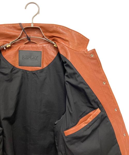 REPLAY（リプレイ）REPLAY (リプレイ) レザージャケット ブラウン サイズ:Lの古着・服飾アイテム