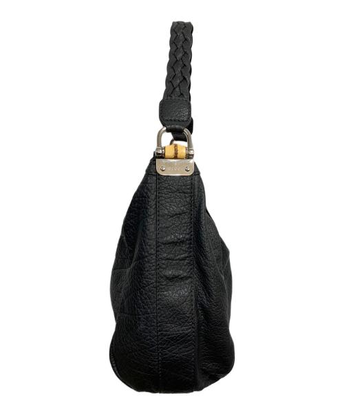 GUCCI（グッチ）GUCCI (グッチ) バンブー ワンショルダーバッグ ブラックの古着・服飾アイテム
