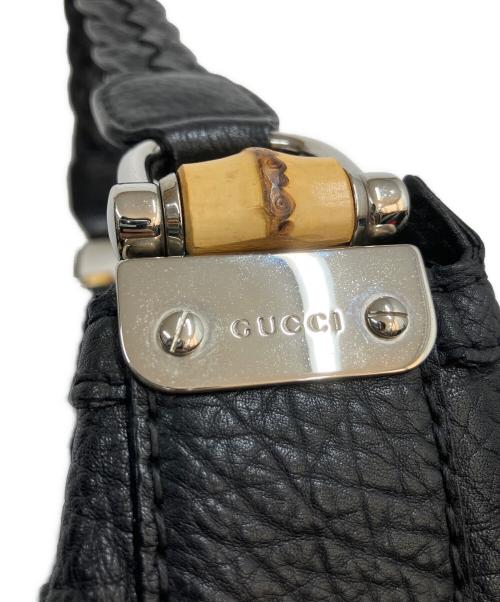 GUCCI（グッチ）GUCCI (グッチ) バンブー ワンショルダーバッグ ブラックの古着・服飾アイテム