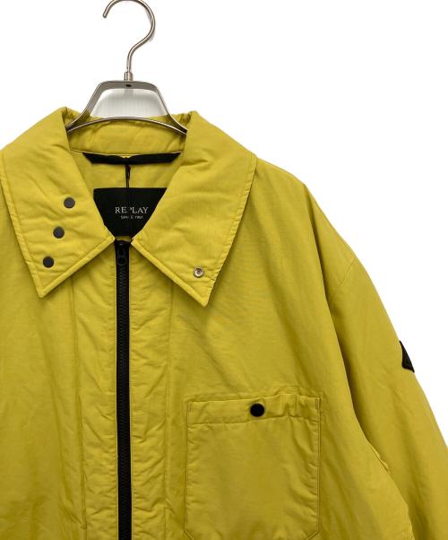 REPLAY（リプレイ）REPLAY (リプレイ) ワックス加工ライダースジャケット イエロー×オリーブ サイズ:XLの古着・服飾アイテム