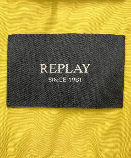 REPLAY（リプレイ）REPLAY (リプレイ) ワックス加工ライダースジャケット イエロー×オリーブ サイズ:XLの古着・服飾アイテム