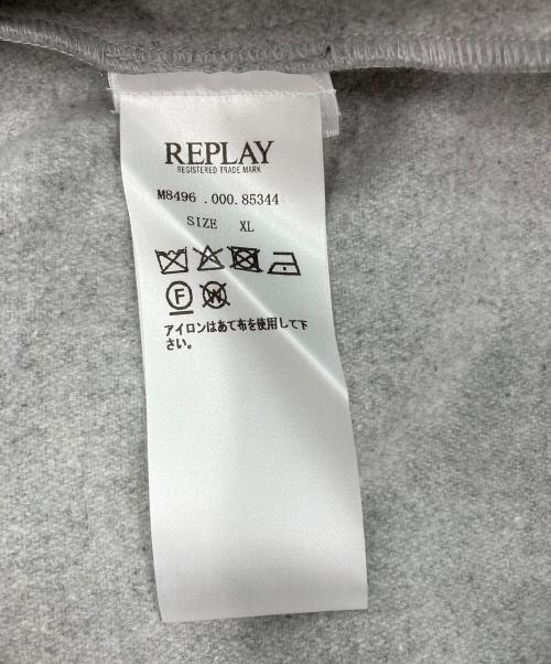 REPLAY（リプレイ）REPLAY (リプレイ) アンコンシャツジャケット ライトグレー×ブラック サイズ:XLの古着・服飾アイテム