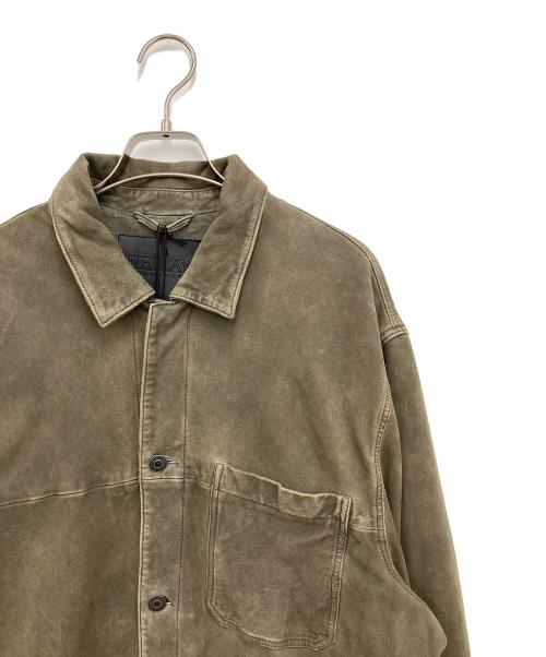 REPLAY（リプレイ）REPLAY (リプレイ) ウォッシュゴートスウェードジャケット オリーブ サイズ:XLの古着・服飾アイテム
