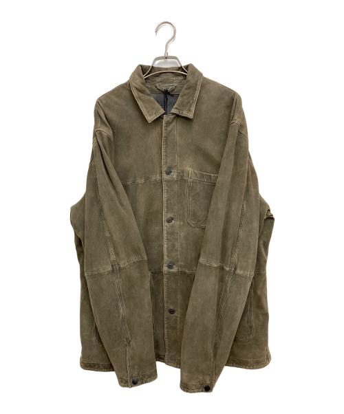 REPLAY（リプレイ）REPLAY (リプレイ) ウォッシュゴートスウェードジャケット オリーブ サイズ:XLの古着・服飾アイテム