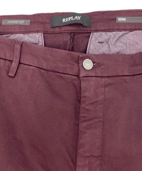 REPLAY（リプレイ）REPLAY (リプレイ) スーパーストレッチチノパン ボルドー サイズ:W36の古着・服飾アイテム