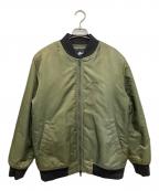 stussyステューシー）の古着「MA-1ジャケット」｜グリーン×ブラック