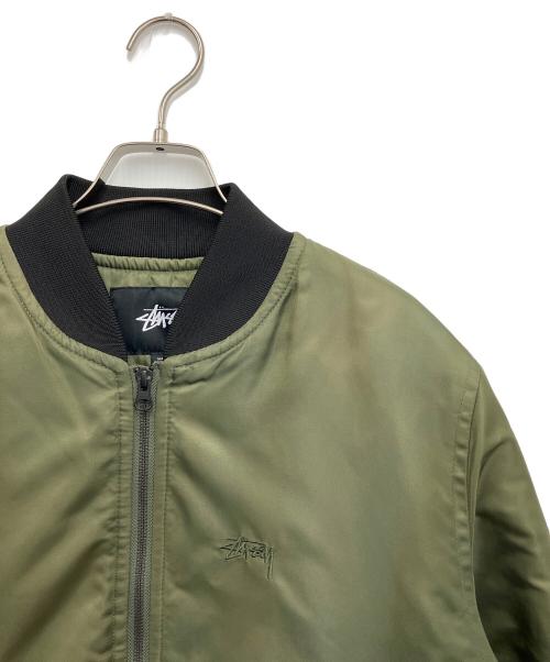 stussy（ステューシー）stussy (ステューシー) MA-1ジャケット グリーン×ブラック サイズ:Sの古着・服飾アイテム