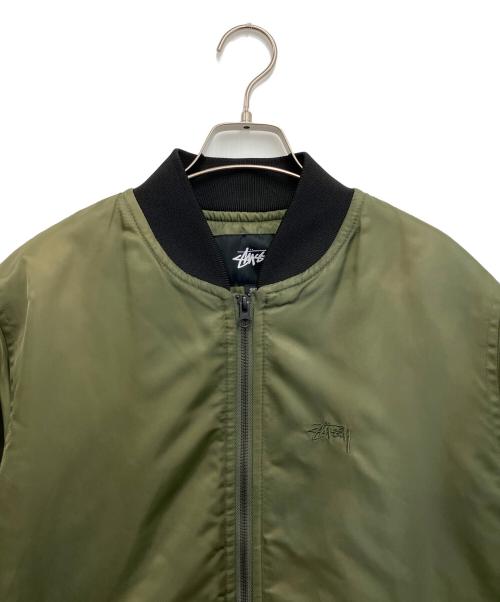stussy（ステューシー）stussy (ステューシー) MA-1ジャケット グリーン×ブラック サイズ:Sの古着・服飾アイテム
