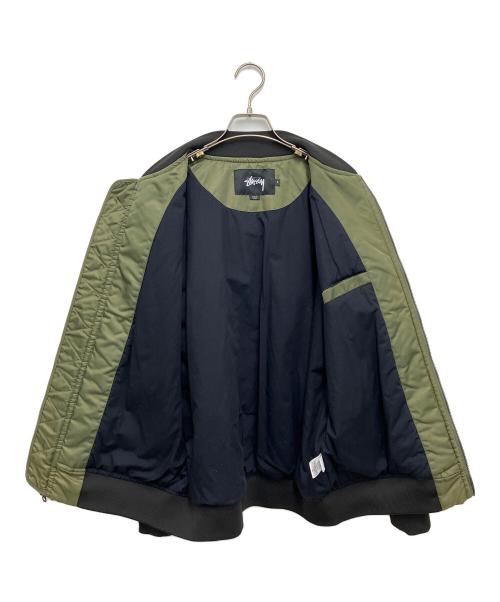 stussy（ステューシー）stussy (ステューシー) MA-1ジャケット グリーン×ブラック サイズ:Sの古着・服飾アイテム