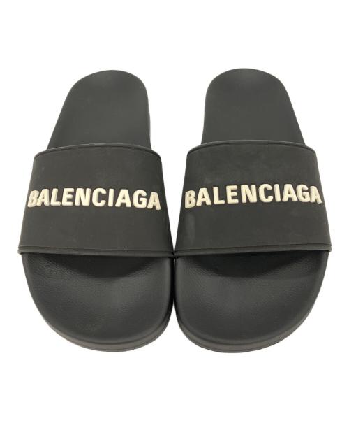 BALENCIAGA（バレンシアガ）BALENCIAGA (バレンシアガ) プールスライドサンダル ブラック サイズ:US 7の古着・服飾アイテム