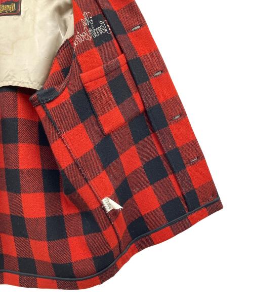 TENDERLOIN（テンダーロイン）TENDERLOIN (テンダーロイン) チェックジャケット レッド×ブラック サイズ:不明の古着・服飾アイテム