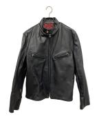 SCHOTT BROS.ショットブロス）の古着「シングルライダースジャケット」｜ブラック