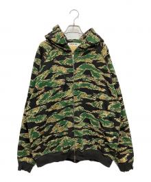 A BATHING APE（アベイシングエイプ）の古着「ジップパーカー」｜グリーン×ブラック