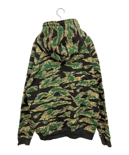 A BATHING APE（アベイシングエイプ）A BATHING APE (アベイシングエイプ) ジップパーカー グリーン×ブラック サイズ:Lの古着・服飾アイテム