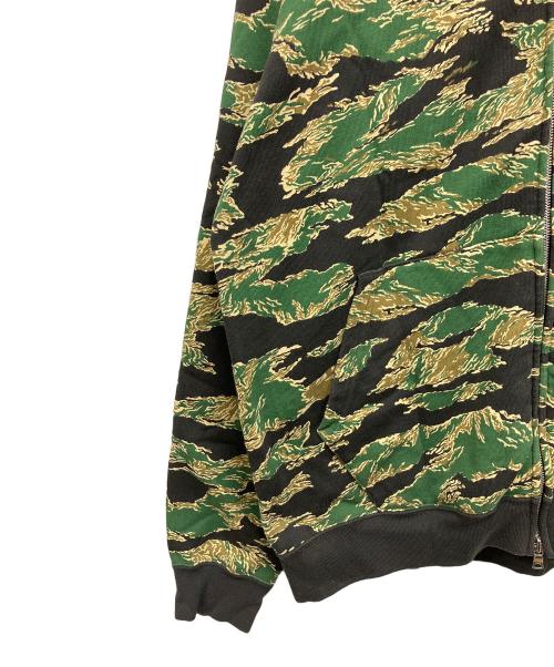 A BATHING APE（アベイシングエイプ）A BATHING APE (アベイシングエイプ) ジップパーカー グリーン×ブラック サイズ:Lの古着・服飾アイテム