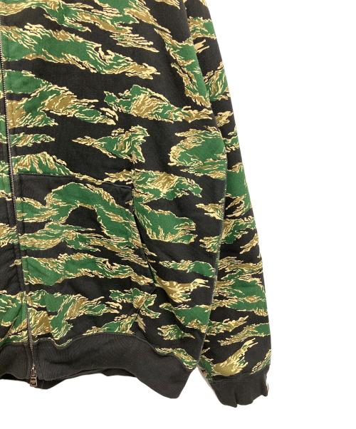 A BATHING APE（アベイシングエイプ）A BATHING APE (アベイシングエイプ) ジップパーカー グリーン×ブラック サイズ:Lの古着・服飾アイテム