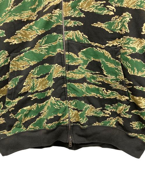 A BATHING APE（アベイシングエイプ）A BATHING APE (アベイシングエイプ) ジップパーカー グリーン×ブラック サイズ:Lの古着・服飾アイテム