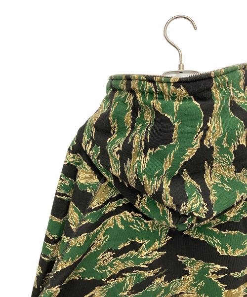 A BATHING APE（アベイシングエイプ）A BATHING APE (アベイシングエイプ) ジップパーカー グリーン×ブラック サイズ:Lの古着・服飾アイテム
