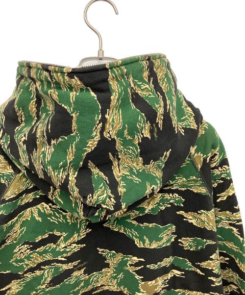 A BATHING APE（アベイシングエイプ）A BATHING APE (アベイシングエイプ) ジップパーカー グリーン×ブラック サイズ:Lの古着・服飾アイテム