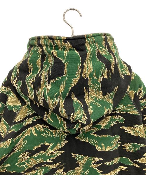 A BATHING APE（アベイシングエイプ）A BATHING APE (アベイシングエイプ) ジップパーカー グリーン×ブラック サイズ:Lの古着・服飾アイテム