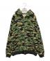 A BATHING APE（アベイシングエイプ）の古着「ジップパーカー」｜グリーン×ブラック