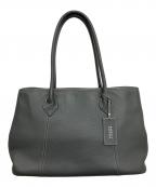 BARNEYS NEWYORKバーニーズ・ニューヨーク）の古着「レザー トートバッグ」｜グレー