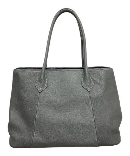BARNEYS NEWYORK（バーニーズ・ニューヨーク）BARNEYS NEWYORK (バーニーズ・ニューヨーク) レザー トートバッグ グレーの古着・服飾アイテム