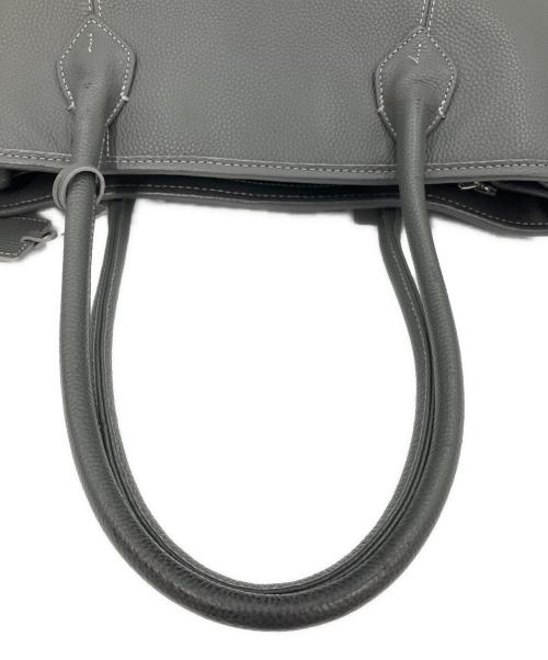 BARNEYS NEWYORK（バーニーズ・ニューヨーク）BARNEYS NEWYORK (バーニーズ・ニューヨーク) レザー トートバッグ グレーの古着・服飾アイテム